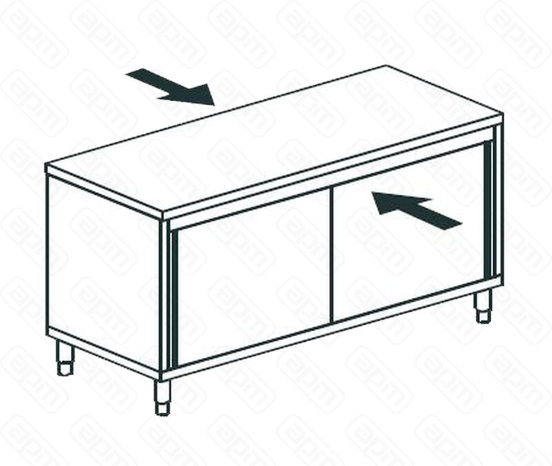 СТОЛ ПРОИЗВОДСТВЕННЫЙ ЗАКРЫТЫЙ СКВОЗНОЙ APACH CHEF LINE LWC720SH2SDPT