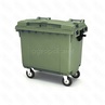 Бак для мусора 660л с крышкой на колесах пэ цвет зеленый 25C1970 green