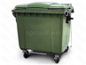 Бак для мусора 1100л с педальным приводом на колесах пэ зеленый 22C19P green