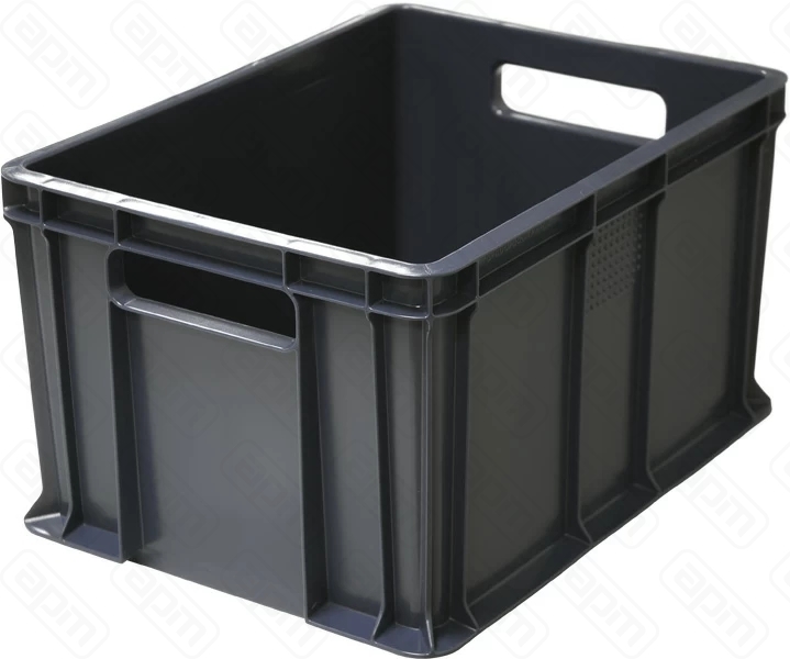 Ящик сплошной 400х300х230мм 216л пэ цвет чрный 7030301