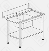 СТОЛ ДГРЯЗПОСУДЫ DIHR T55 1000 L
