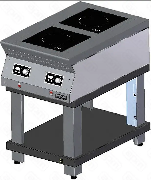 Плита индукционная тип ПИ модель ПИ29П35-02 с воздуховодом полн из нерж стали