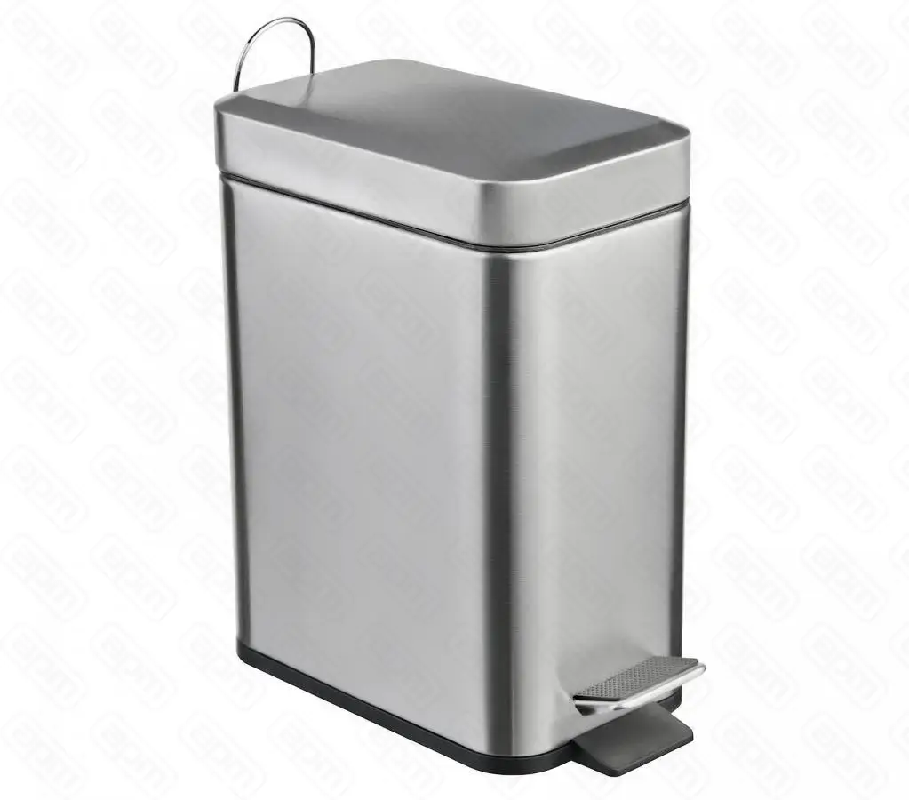 Контейнер для мусора Катунь КТ-89-5С-СД прямоугольный 5 л хром