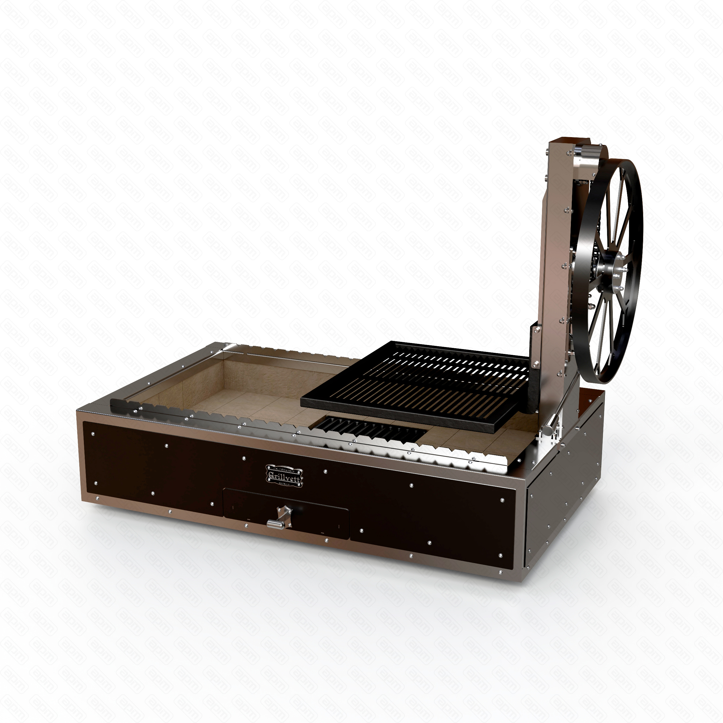 ГРИЛЬ УГОЛЬНЫЙ GRILLVETT CORVETTE M ЧЕРНЫЙ