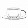 Набор чашка с блюдцем 2шт80 мл термостойкое стекло двойные стенки PL