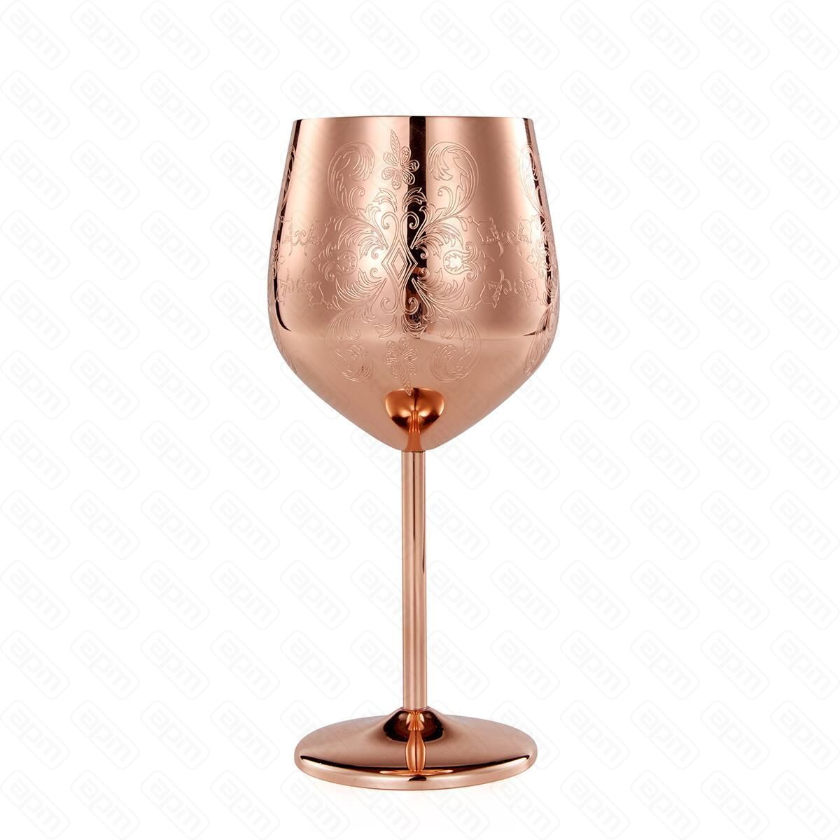 Бокал коктейльный 500 млVersailles d 9575 см h21 см мет с рисунком медный   PL- Barbossa
