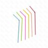 Трубочки для коктейля со сгибом неон 21 см d 5 мм 1000 шт