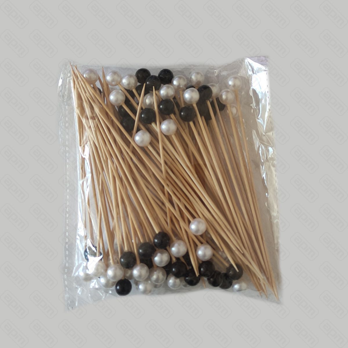 Пика Черно-Белые шарики бамбук 100 мм 100 шт