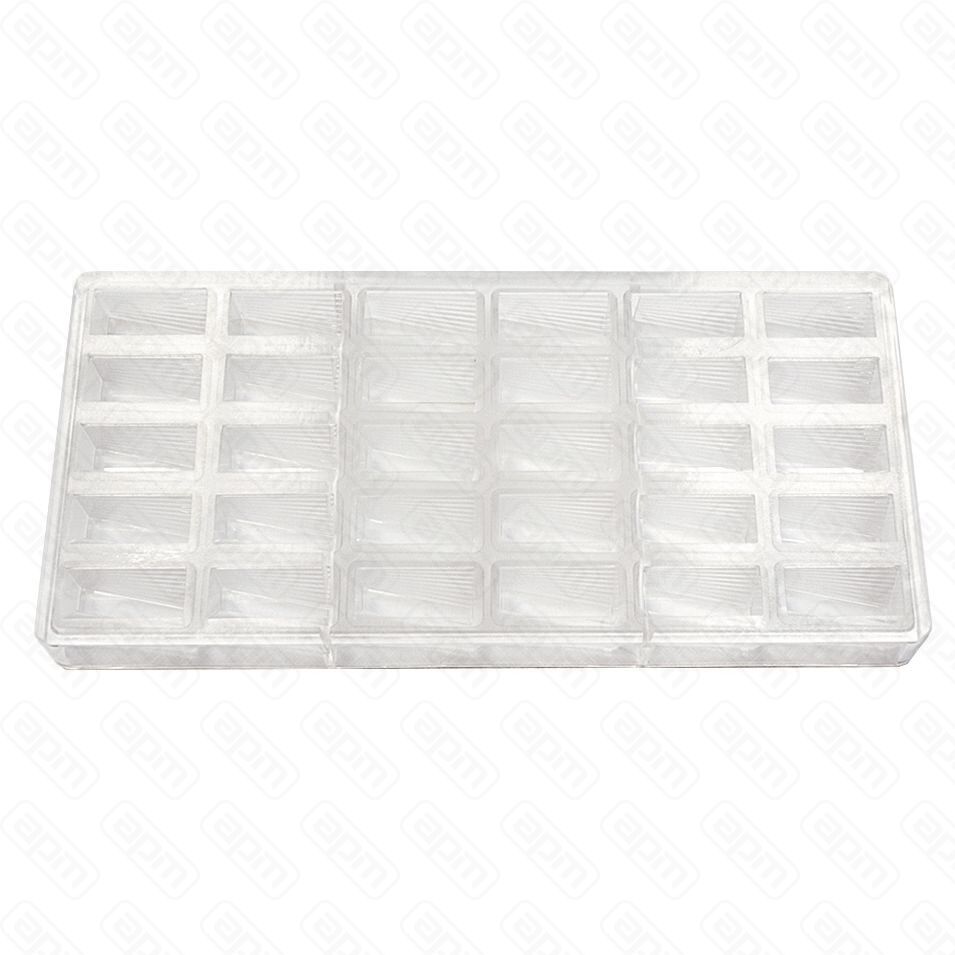 Форма для шоколада Прямоугольник ребристый 30 ячеек 371717 мм поликарбонат PL Proff Cuisine