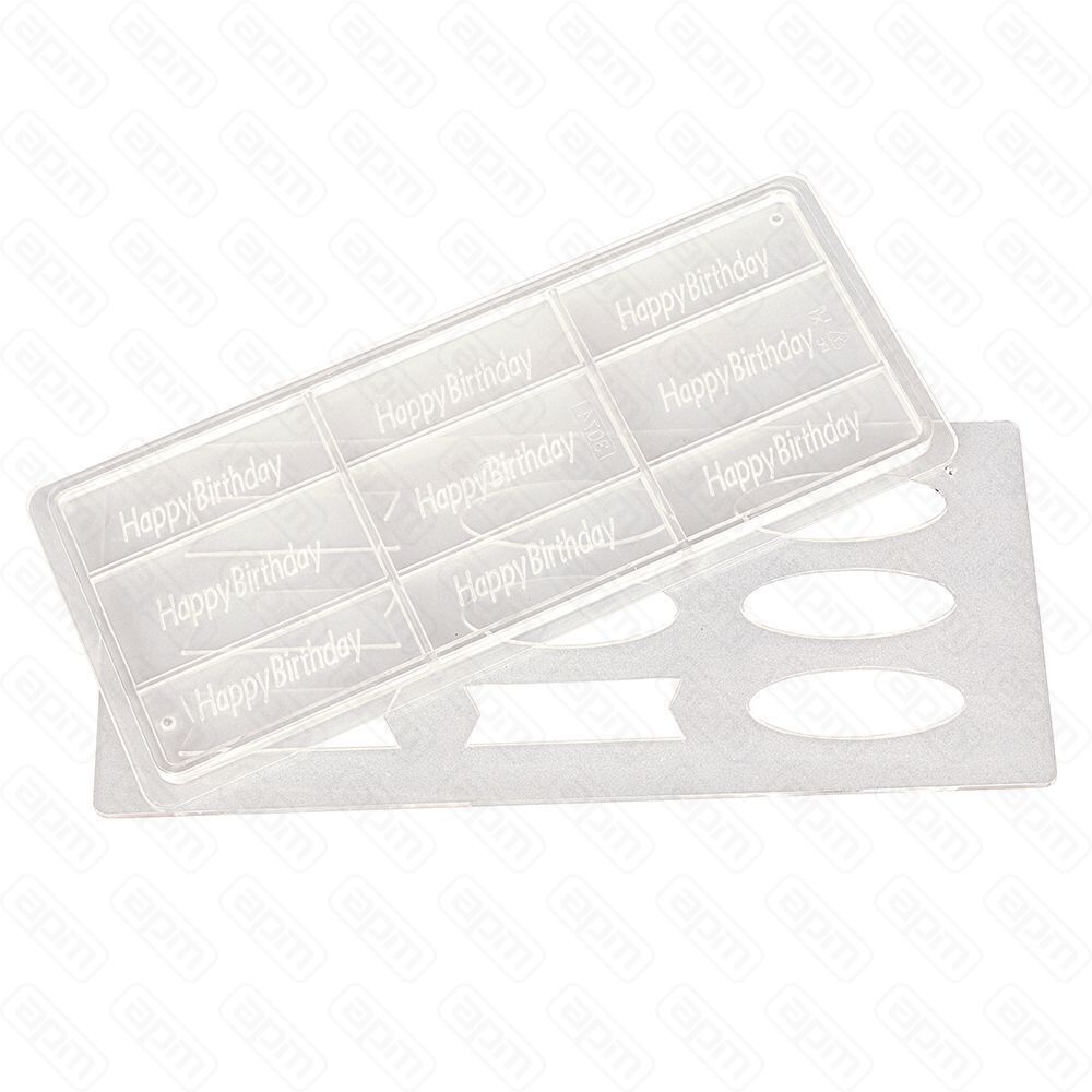 Пластиковая форма Happy Birthday 9 ячеек 290118 мм PL Proff Cuisine