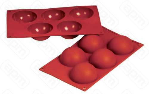 Форма силиконовая PL Proff Cuisine Полусфера 5 ячеек d 80 мм h 40 мм 30175 см