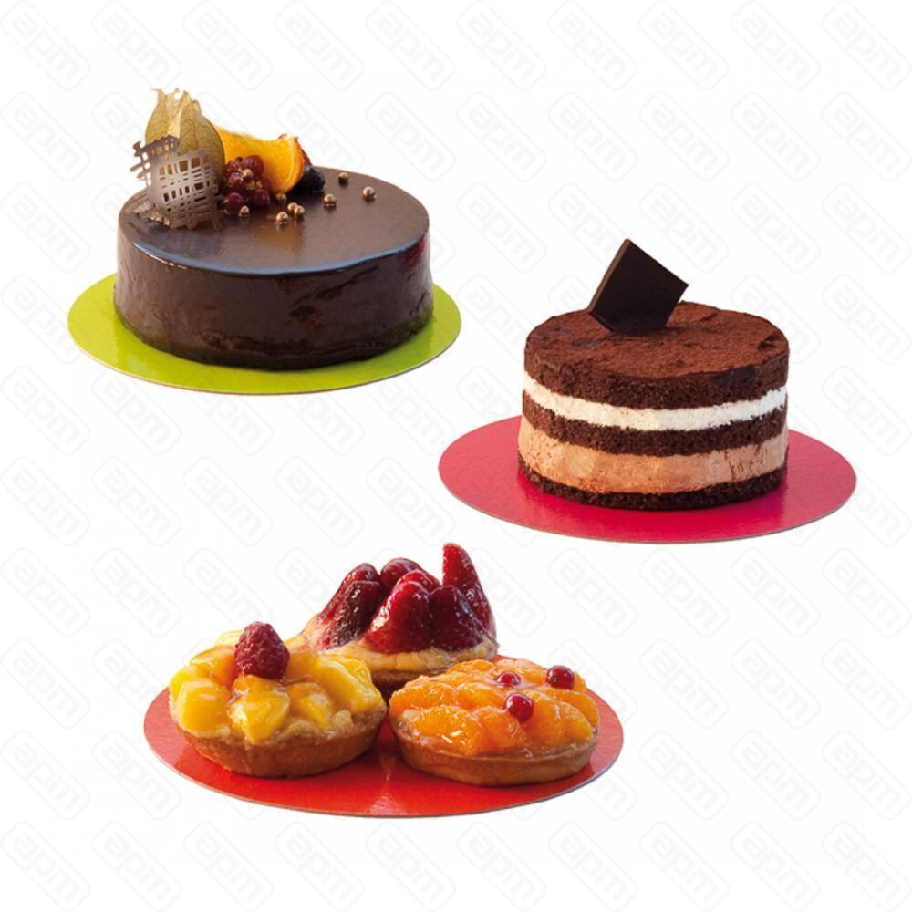 Подложка для торта двухсторонняя 28 см толщина 15 мм оранжевыйчерный 50 шт Garcia de Pou