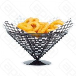 Корзинка конусная для картофеля фри 23125 см черная сталь