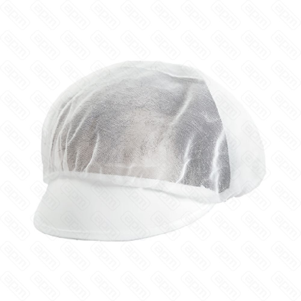 Шапочка с козырьком белая 2523 см полиэстер 10 шт