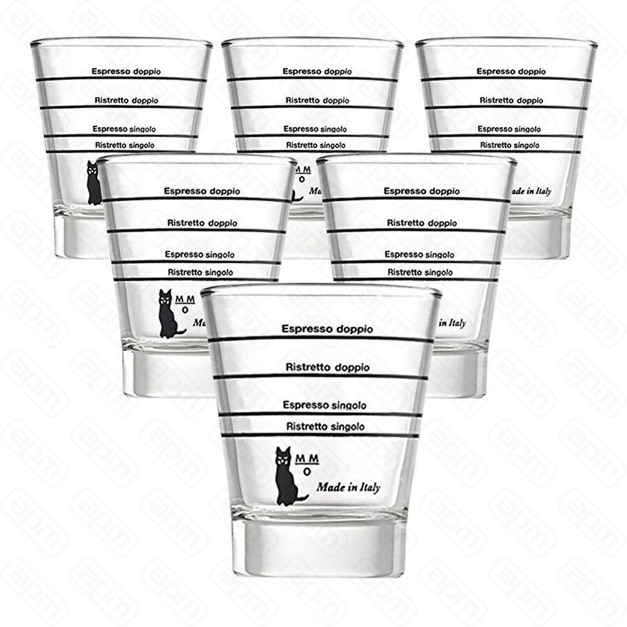 Комплект градуированных кофейных стаканов 6шт Motta