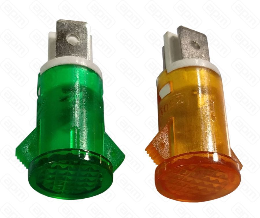 Лампа индикаторная LT14 Ф12 230V для EP-218 комплект желтая  зеленая