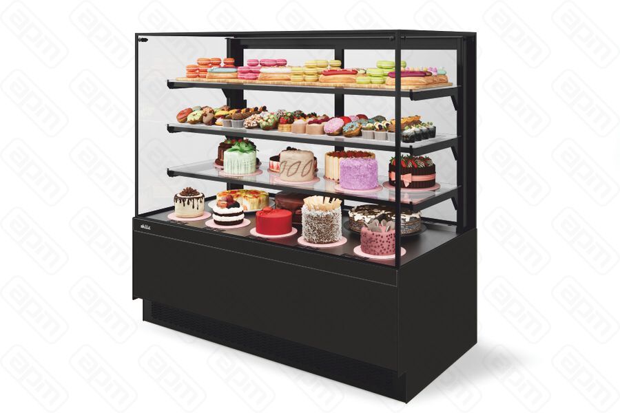 Витрина Кондитерская Vete II kub lux 130 Чрный муарМеталлик VG033B9005M