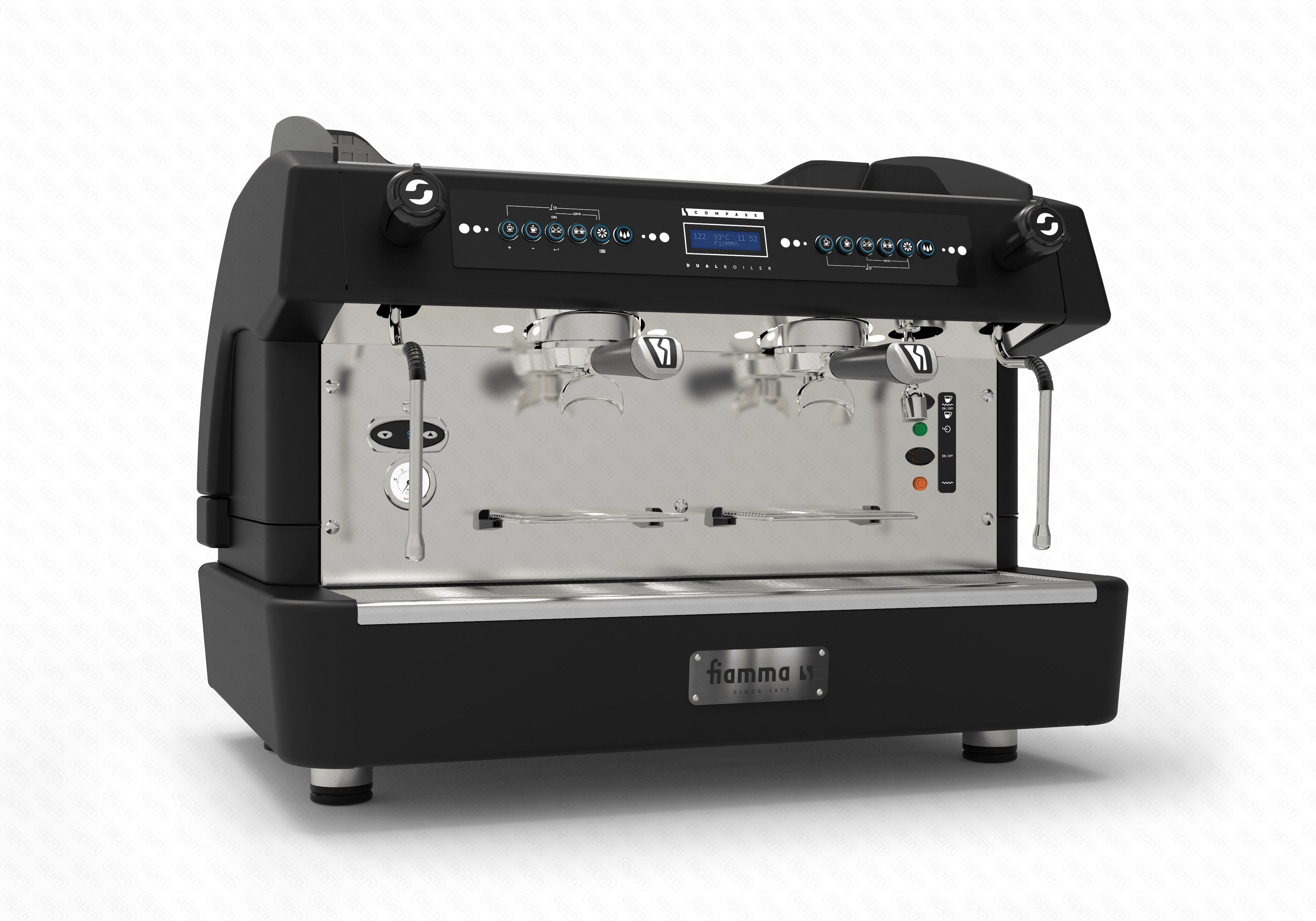 Кофемашина рожковая мультибойлерная FIAMMA COMPASS 2 DB TC BLACK автомат 2 группы COFFEE MACHINE COMPASS 2 DB TC BLACK