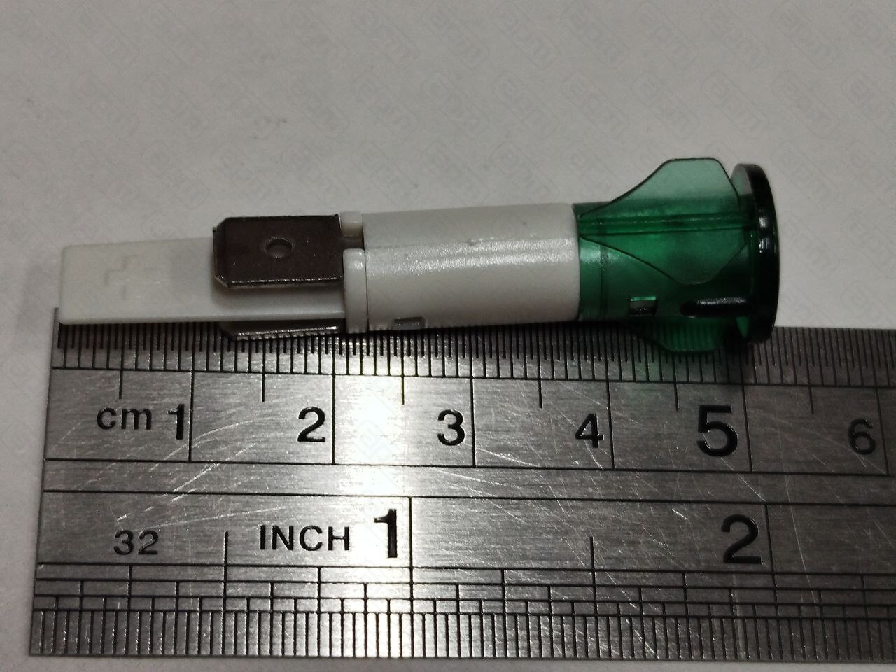 Зеленая контрольная лампа 10мм наружная GREEN INDICATOR LAMP 10MM MALE