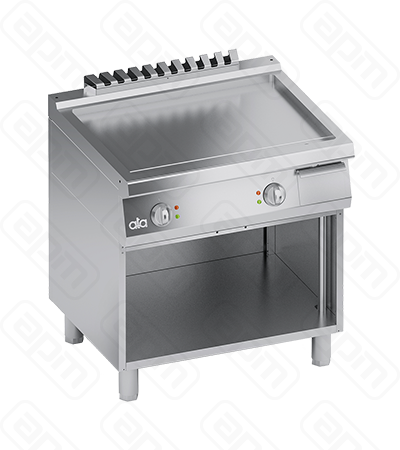 Поверхность жарочная гладкая 800х700х850 LOW-BUILT EL GRIDDLE PLATE 1M SMOOTH PLATE  OPEN CABINET