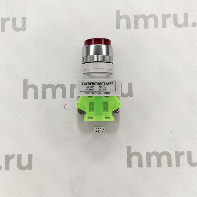 Кнопка LAY7 PBCY090 LAY37 красная с фиксацией