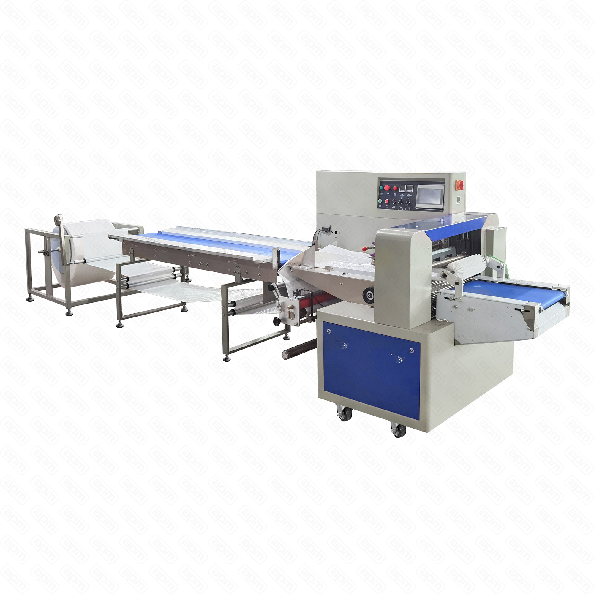 Автоматическая горизонтальная упаковочная машина DXDZ-600XD под ВПП 3 servo лент 250 мм рег форм min bag L 130 H 120 трансппоперечзапайки