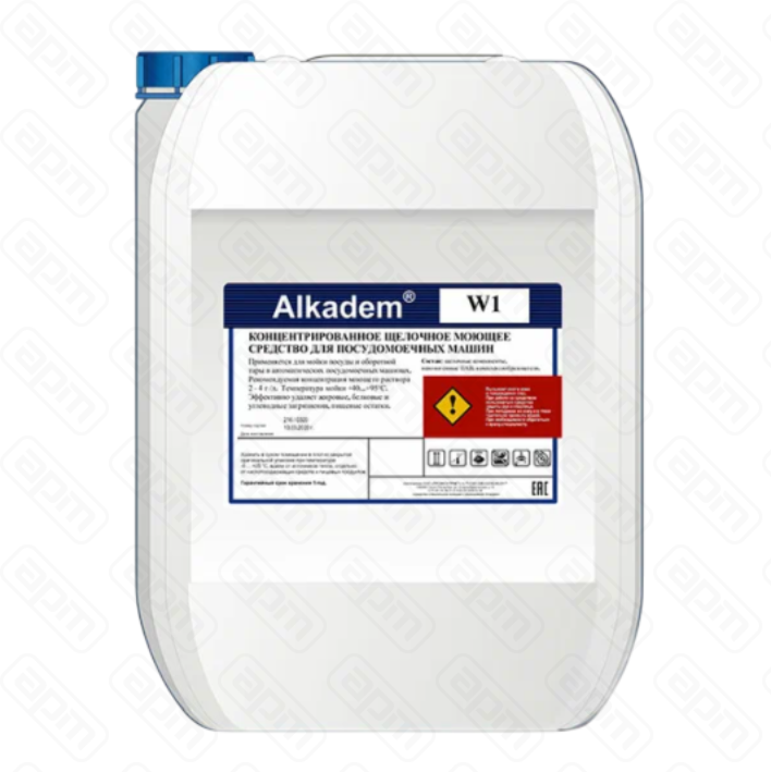 СРЕДСТВО МОЮЩЕЕ ДЛЯ ПОСУДОМОЕЧНЫХ МАШИН ALKADEM W1 5Л