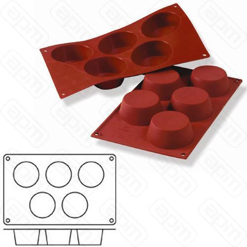 Форма силик дзам и вып Маффин d81мм h32мм 5 ячеек SF024N