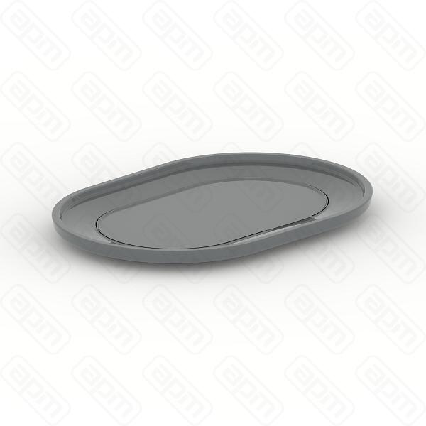Тарелкакрышка овальная 21х145см h15см серия Welcome цвет темно-серый 320813